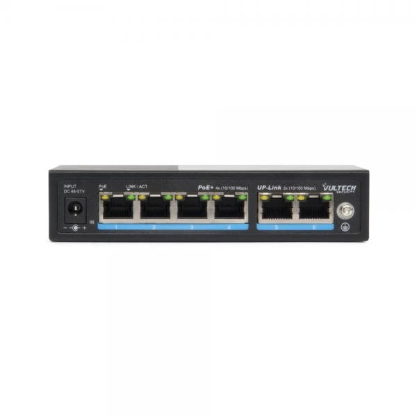 SWITCH POE+ 4P 10/100FE+2PUPLINK 60W SMA