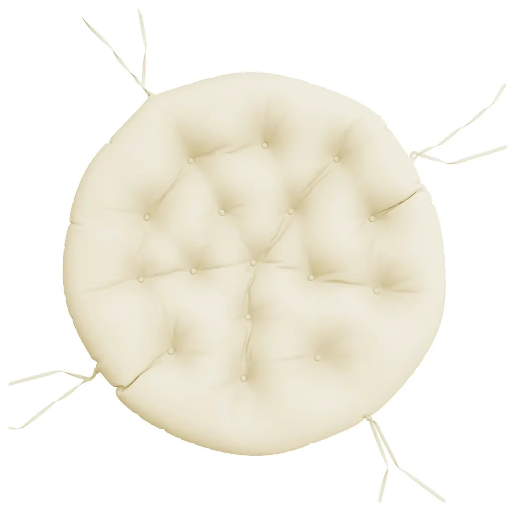 Cuscino Rotondo Crema Ø 100x11 cm in Tessuto Oxford 361964