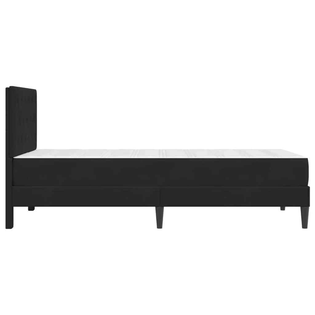 Struttura letto con materasso Nero 100 x 200 cm Velluto 3415034