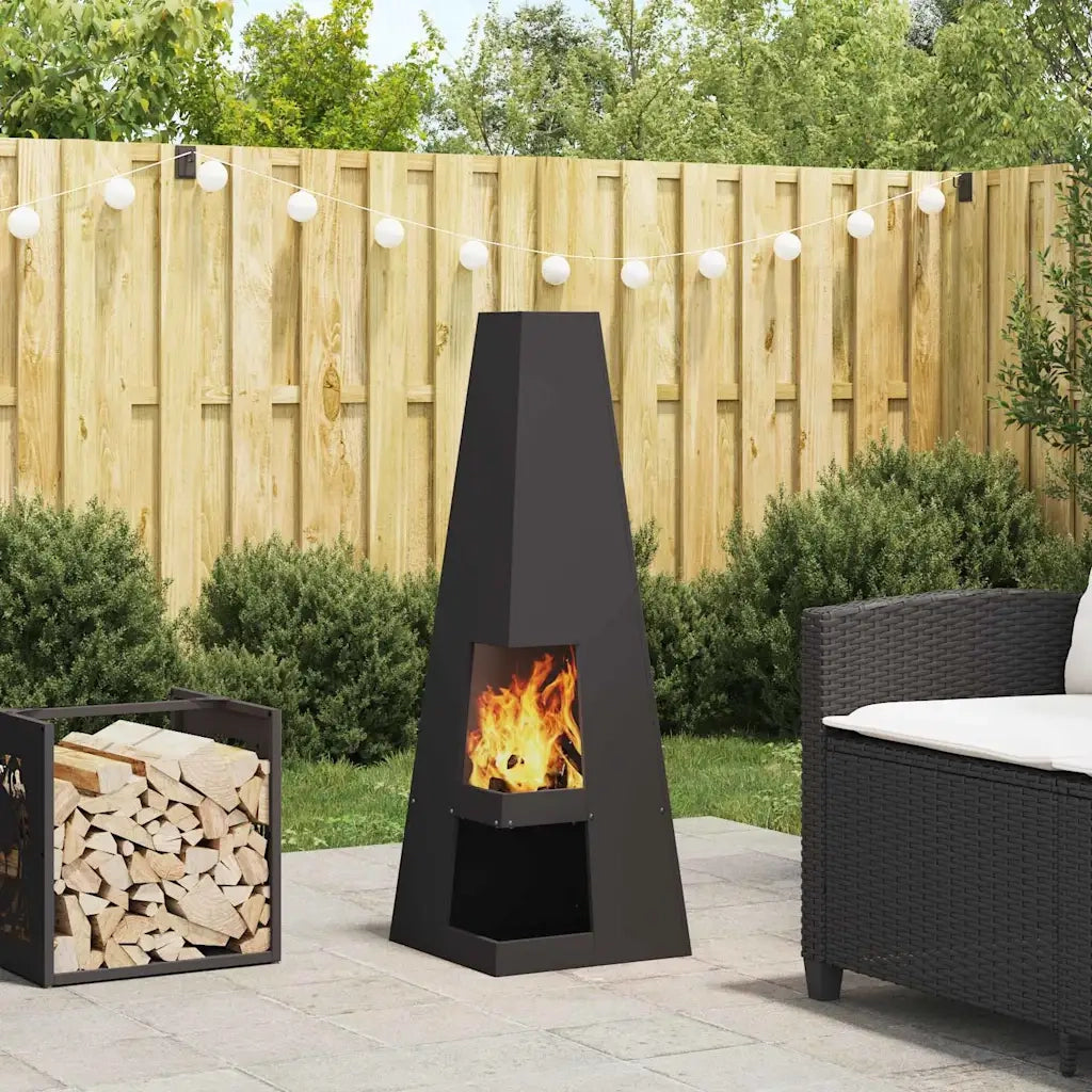 Braciere Nero 35 x 35 x 100 cm Acciaio Corten 858946
