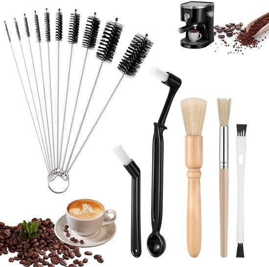 Kit di pennelli per barista - Set di pennelli per caffè - per
