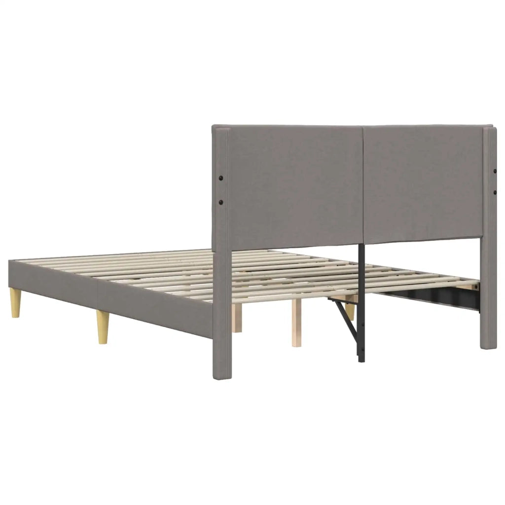 Struttura del letto con testiera-Giroletto Tortora 140 x 190 cm Tessuto 898735