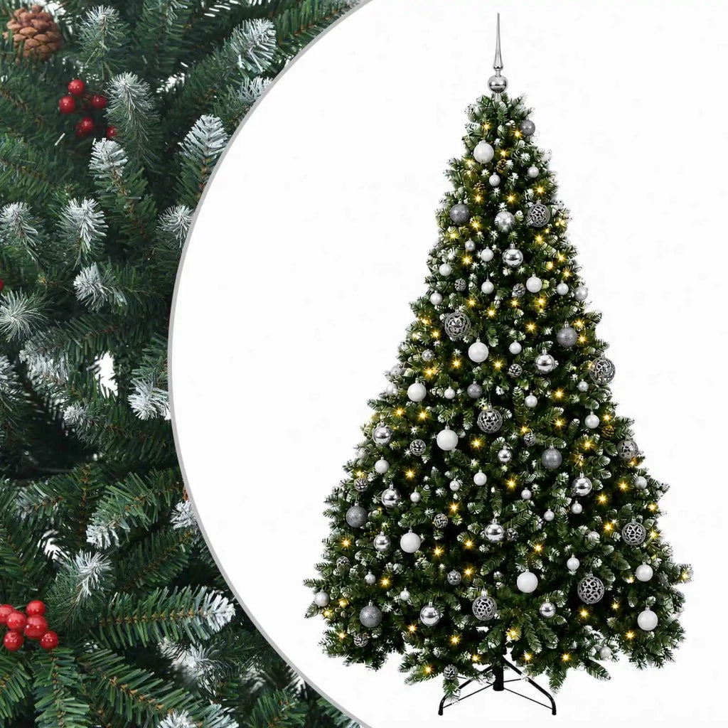 Albero di Natale Artificiale con Palline 180 cm 300 LED 3467293