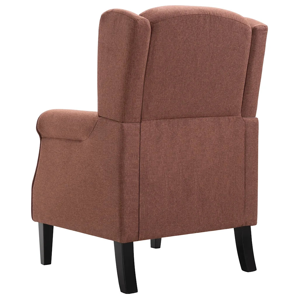 Poltrona-Divano Sedia-Poltroncina Marrone in Tessuto 115991