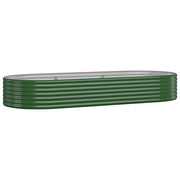 Fioriera rialzata per piante e fiori adatta per terrazze e giardini acciaio verniciato a polvere 249 x 100 x 36 cm verde 02_0039609