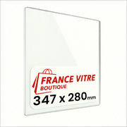 DOVRE - modello : 350-cbw - 347 x 280 x 4 mm - Vetro per stufa a legna - vetro camino di ricambio - vetro per caminetto resistente al fuoco - France Vitre