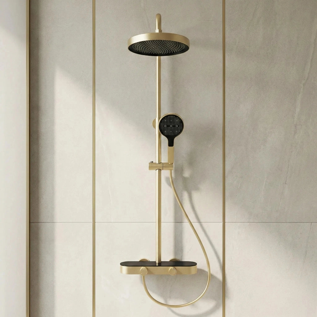Set Doccia Rea Creo Brush Gold