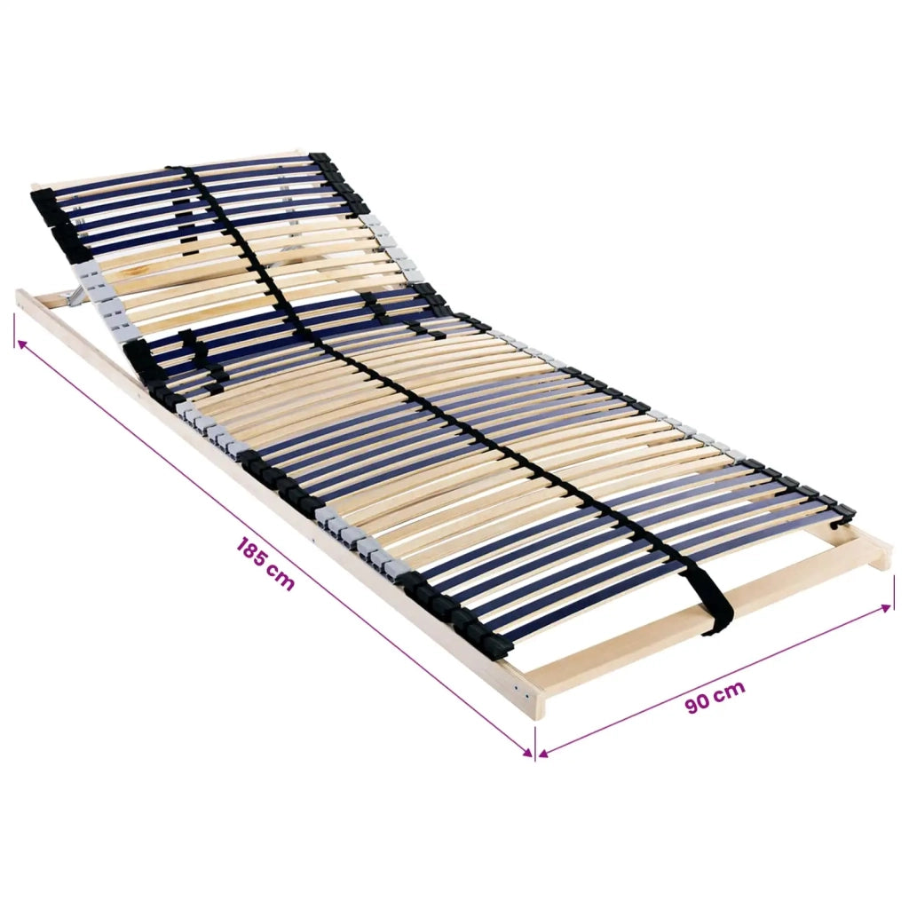 Base a doghe Marrone 90 x 190 cm Legno massello di faggio 42015258