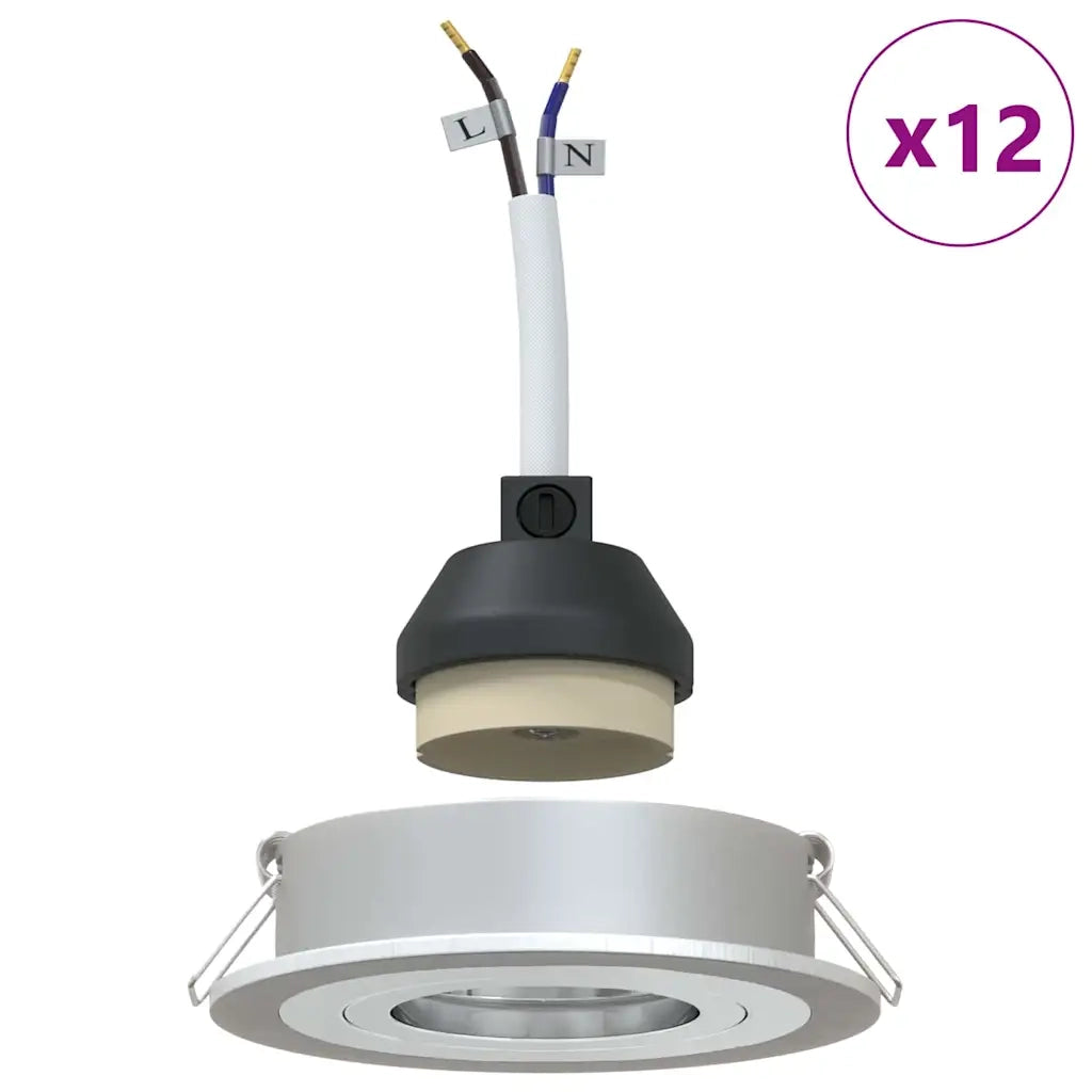 Spotlight Argento 9 x 9 x 2 cm Alluminio CFW7428372