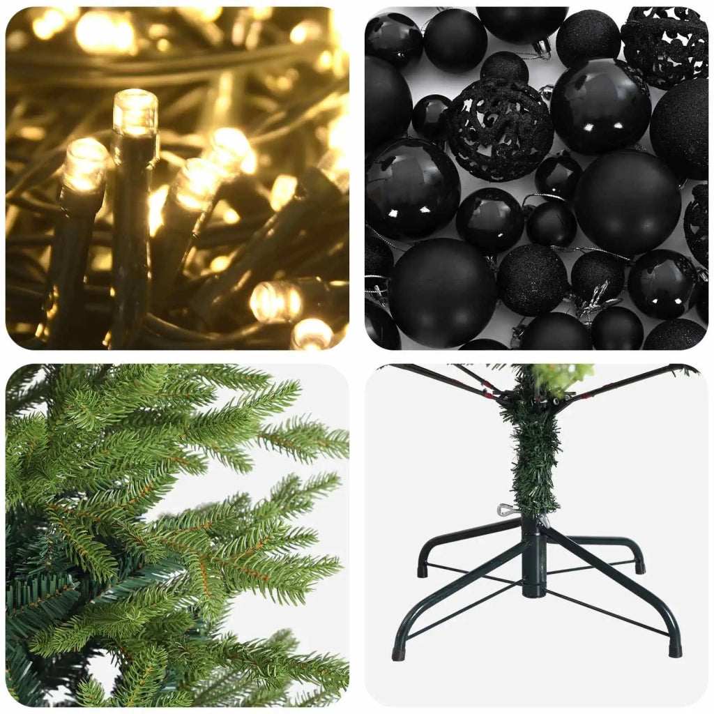 Albero di Natale Artificiale con Palline 180 cm 300 LED 3466364