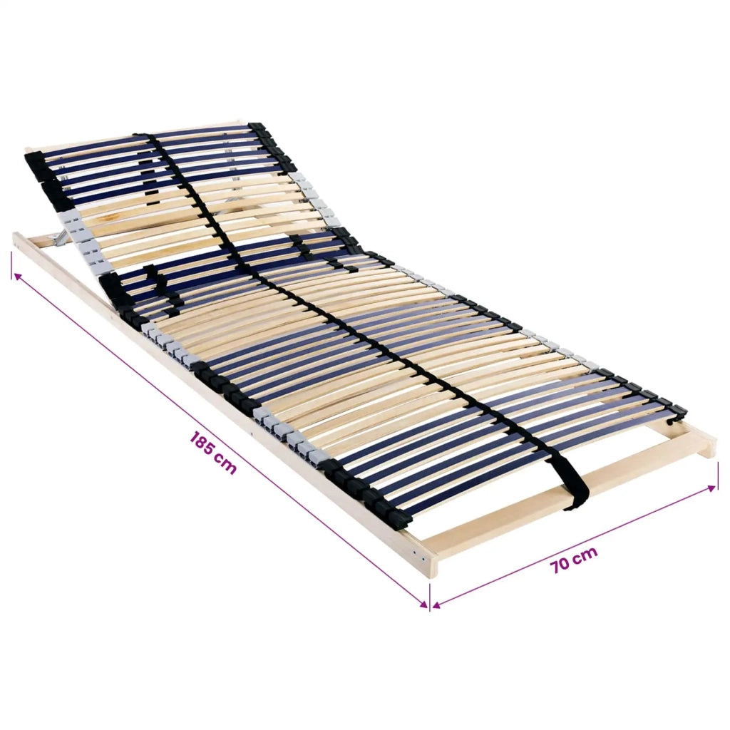 Base a doghe Marrone 70 x 190 cm Legno massello di faggio 42015256