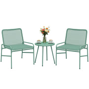Set 3 Pezzi Sedie e Tavolo da Giardino in Rattan ¨C ZephMum ¨C Verde