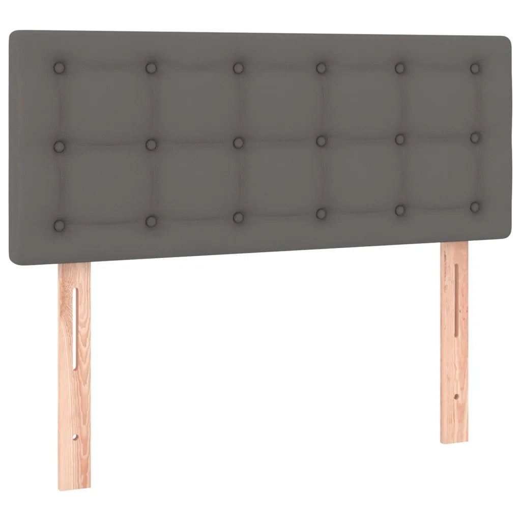 Giroletto Molle con Materasso e LED-Struttura Letto Grigio 90x190cm Similpelle 186931
