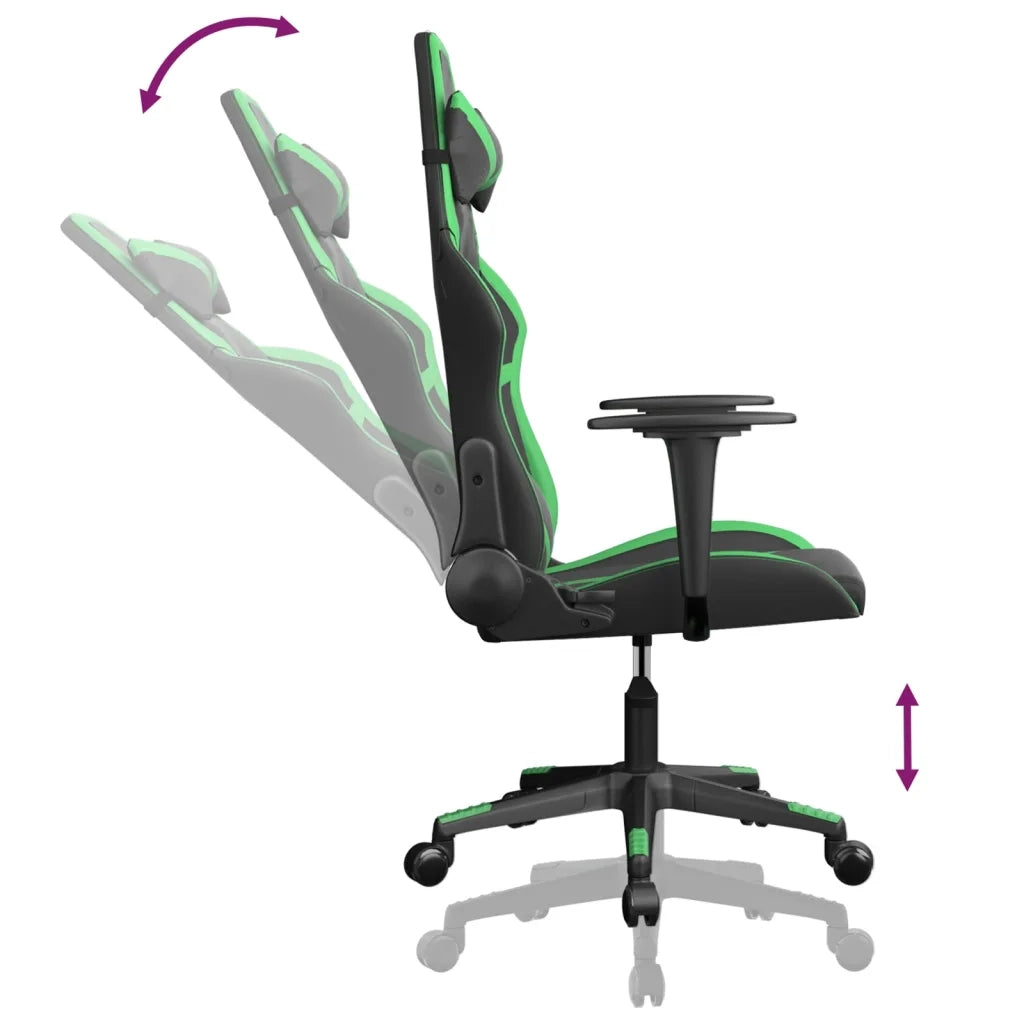 Sedia da Gaming | Sedia da e-sports Nera e Verde in Similpelle