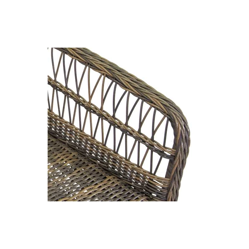 Poltrona alluminio polyrattan Baltimoracon cuscini cm 78x63h92