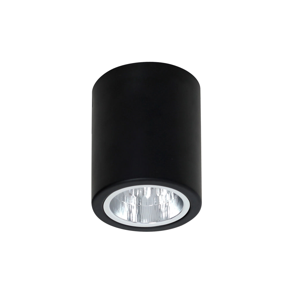 Spot soffitto rotondo Ø9cm nero E27 15W Downlight Luminex