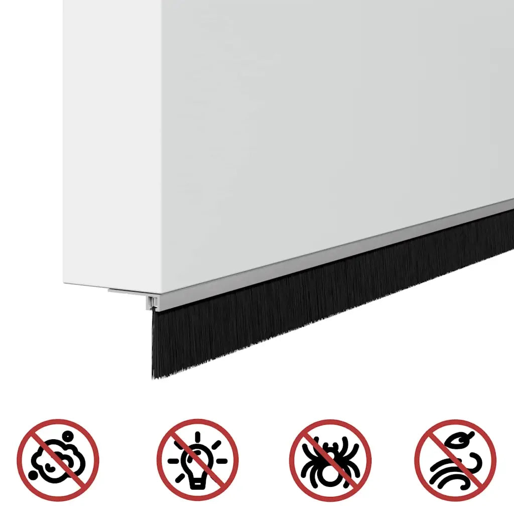 Spazzole per porte autoadesive 12 pz Argento 100 cm CFW5022256