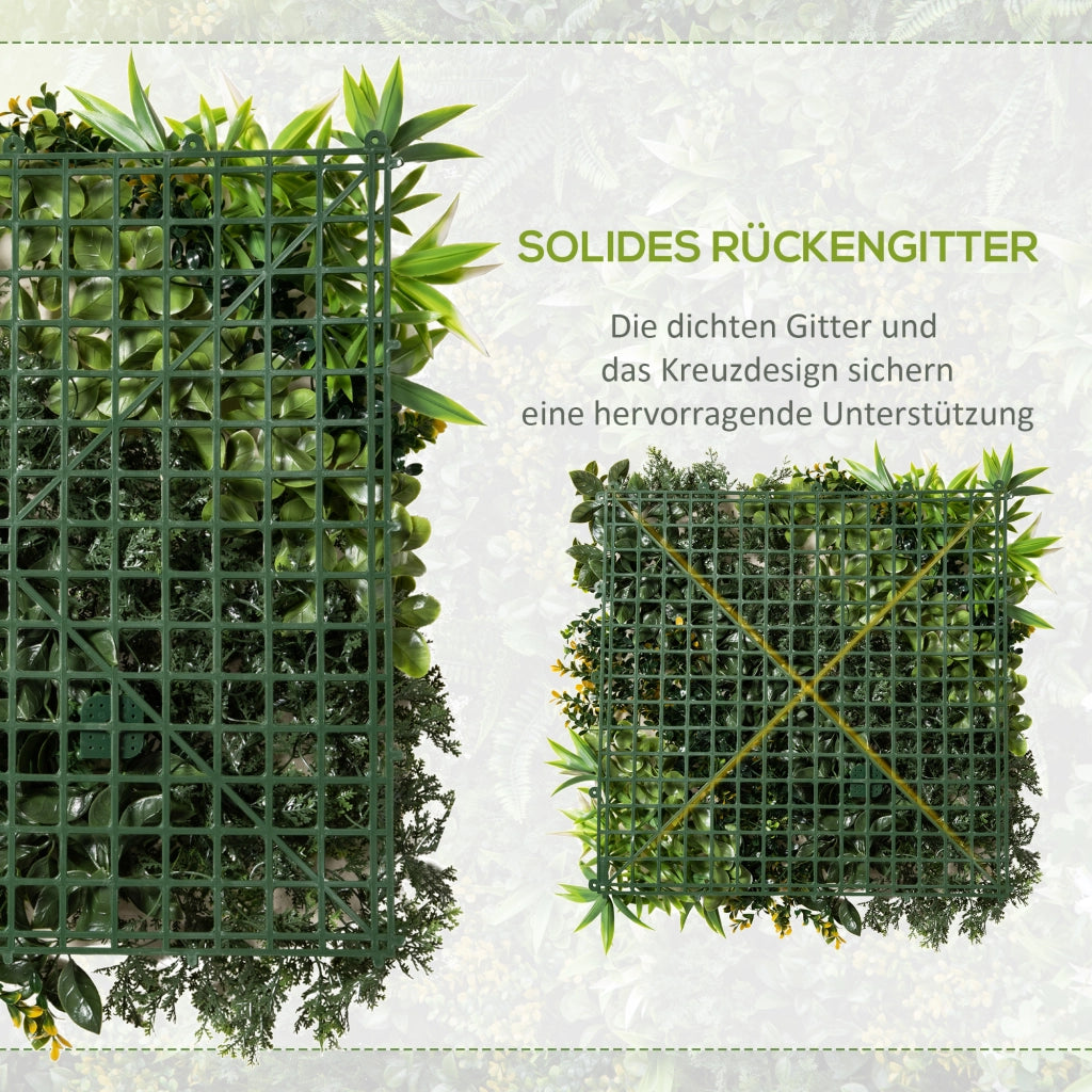 Parete Vegetale Artificiale 12 Pezzi ¨C Minimal ¨C Verde 50x50 cm
