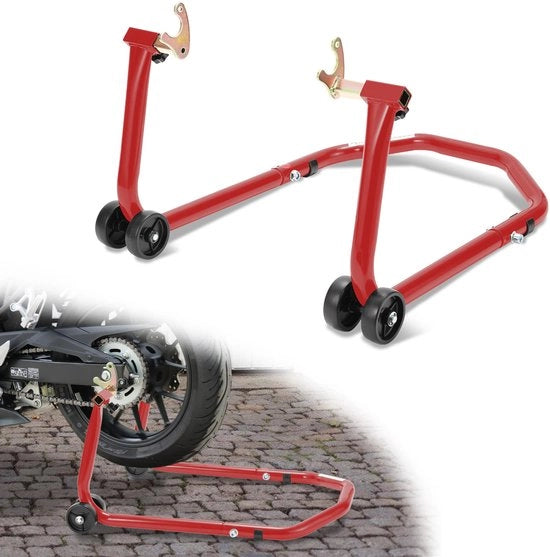 Supporto Motor Posteriore - Supporto di Montaggio Supporto di Lavoro - Supporto Motor - Manutenzione Motor - Larghezza Regolabile - Capacità di Carico 300 kg - Colore Rosso