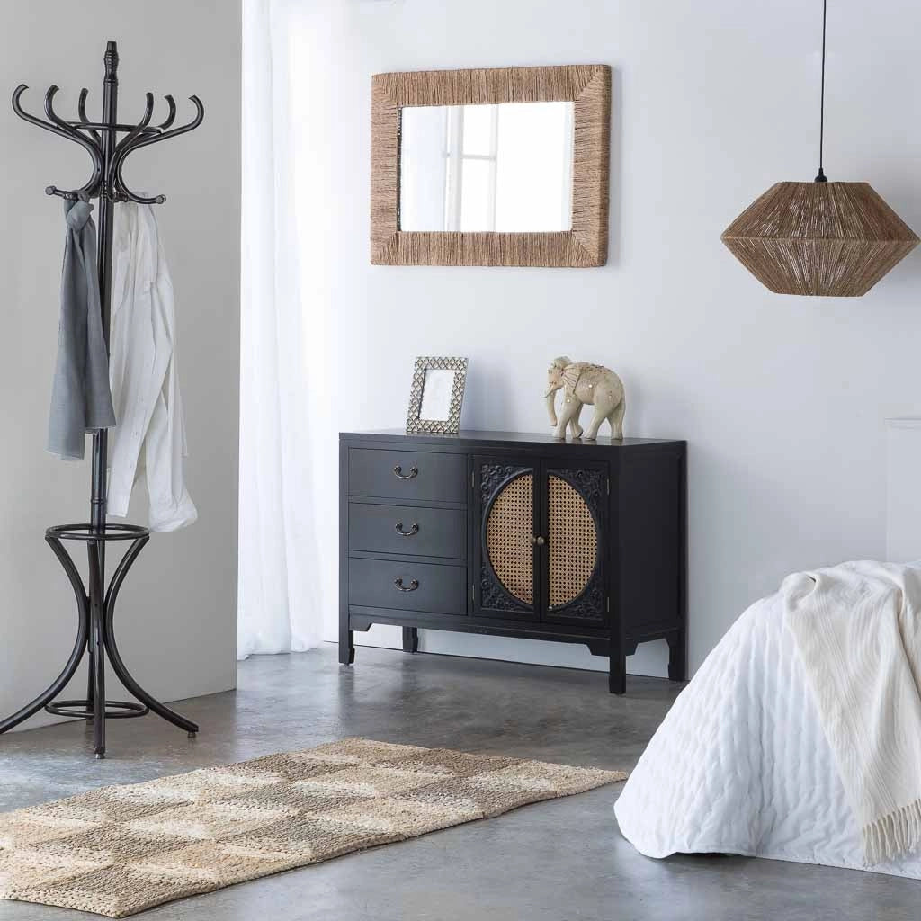 Credenza in legno nero 106x36x73