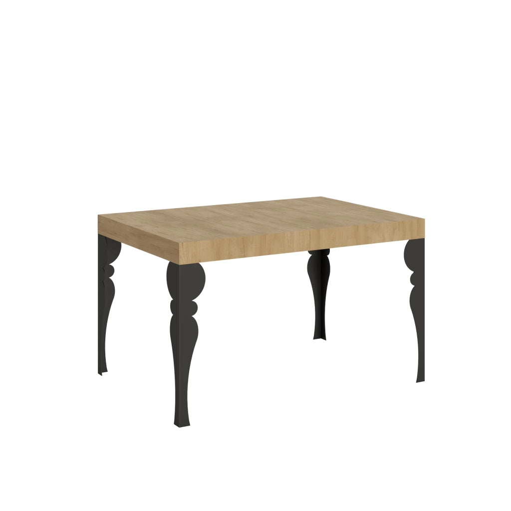 Tavolo allungabile 90x140/400 cm Paxor quercia natura telaio Antracite