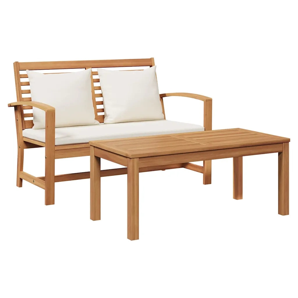 Set Panchina e Tavolo da Giardino con Cuscini 2 Pezzo 42006406