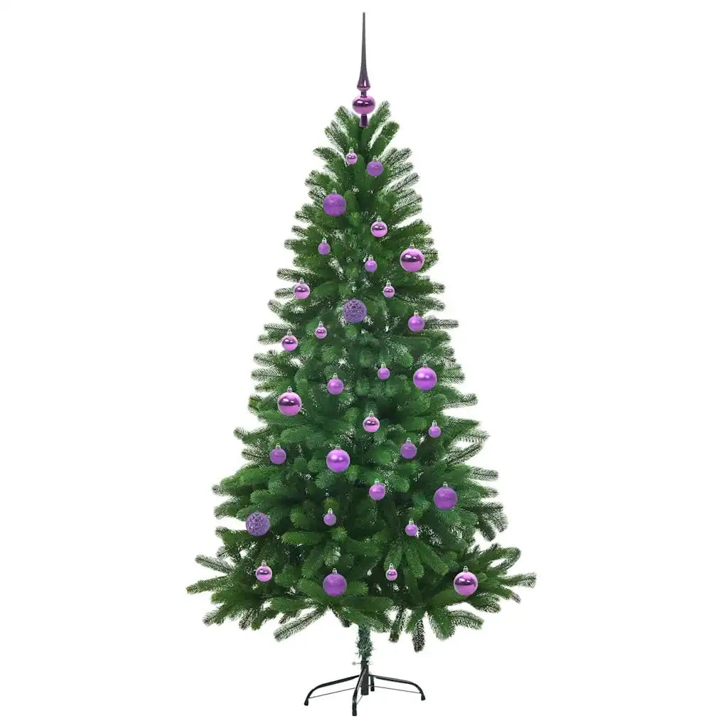 Albero di Natale | Decorazioni natalizie con 150 LED con supporto Verde 150 cm PE