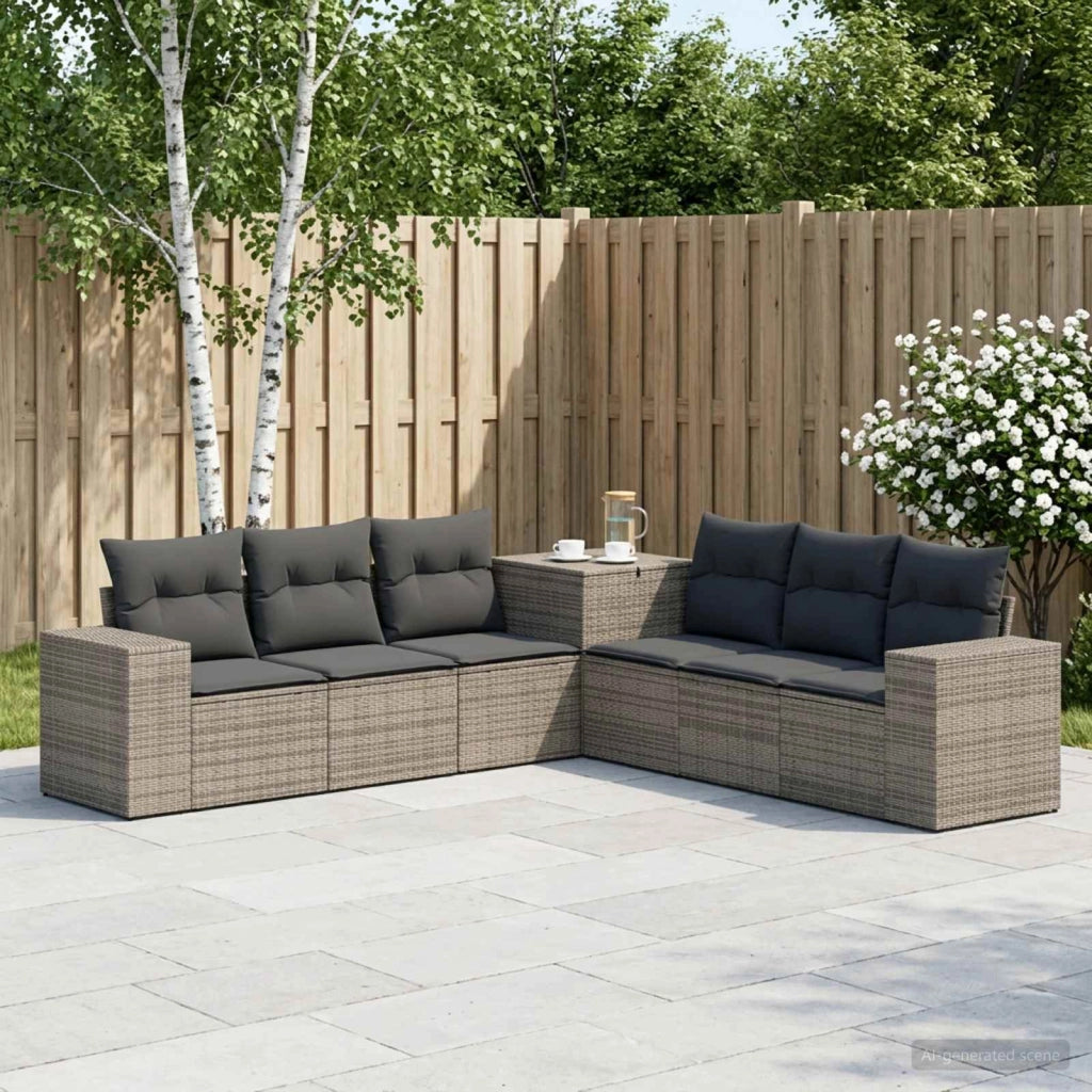 Set di divani 7 pz Grigio e Grigio Scuro 3448844