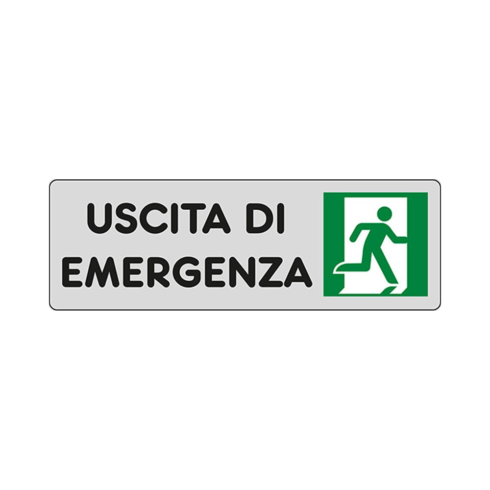 ETICHETTA 'USCITA DI EMERGENZA DX' 15x15 cm - 10 pezzi
