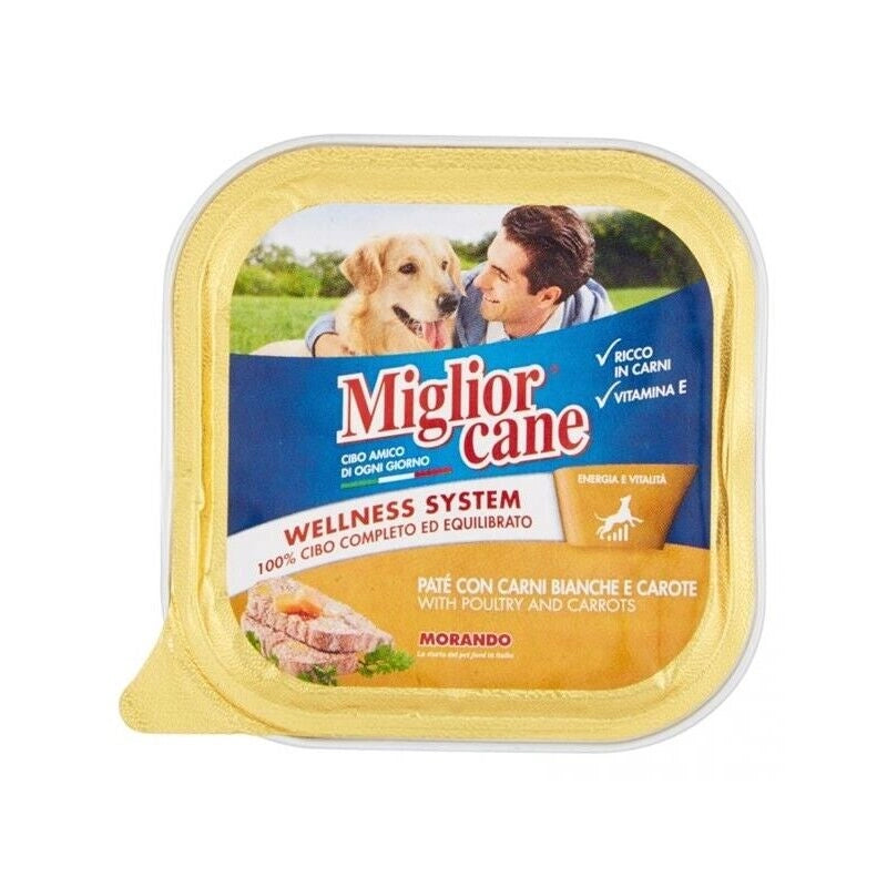 MIGLIOR CANE PATE' CON CARNI BIANCHE E CAROTE 150 GR