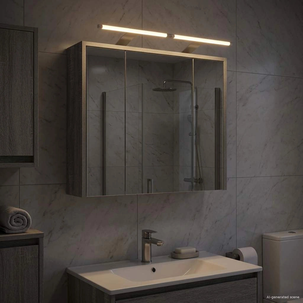Mobiletto per specchio da bagno Grigio Sonoma 889164
