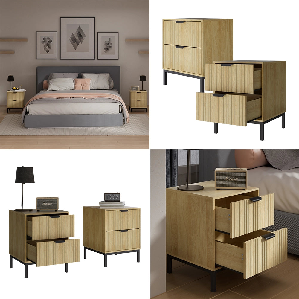 Vicco Comodino Rovere 40 x 52 cm Set di 2