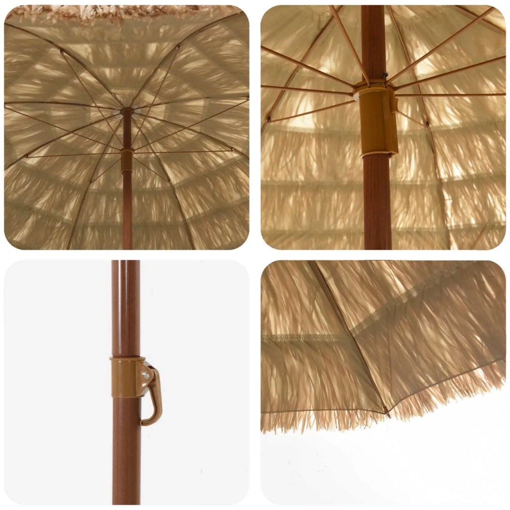 Ombrellone da Spiaggia Naturale 255 x 255 x 255 cm 42006678