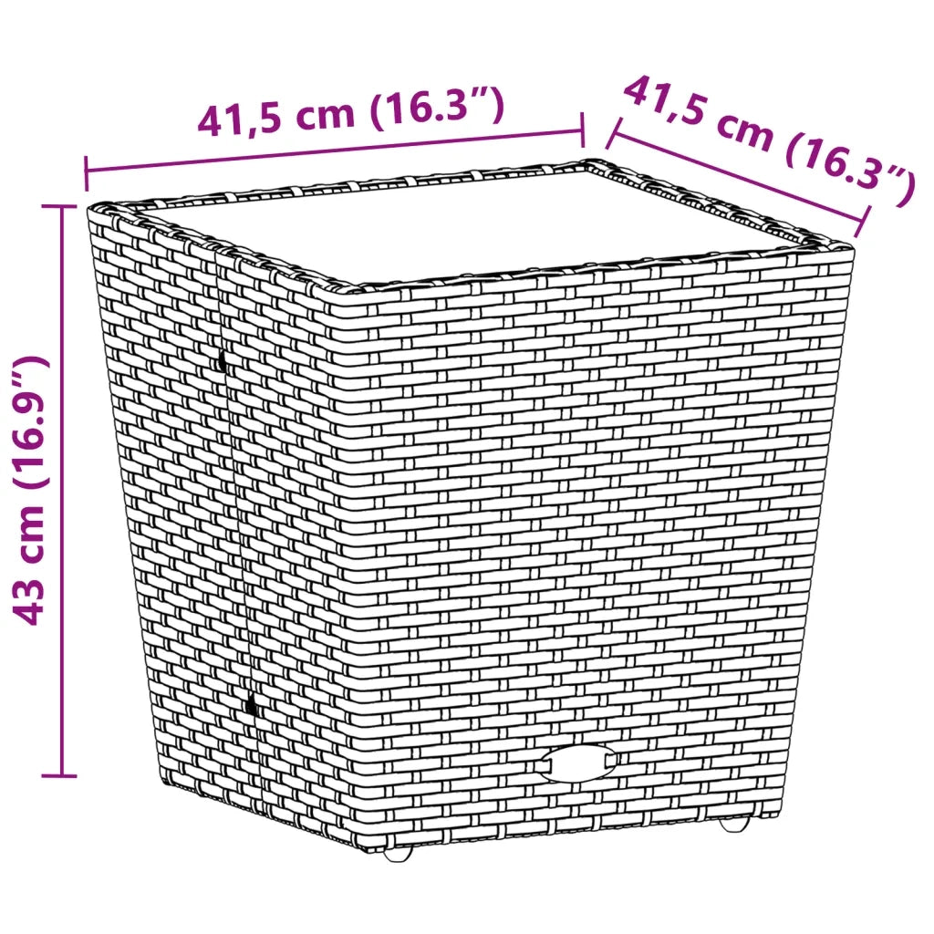 Set da Bistr¨° 3 pz | Set Salotto da Giardino con Cuscini Grigio Polyrattan e Vetro