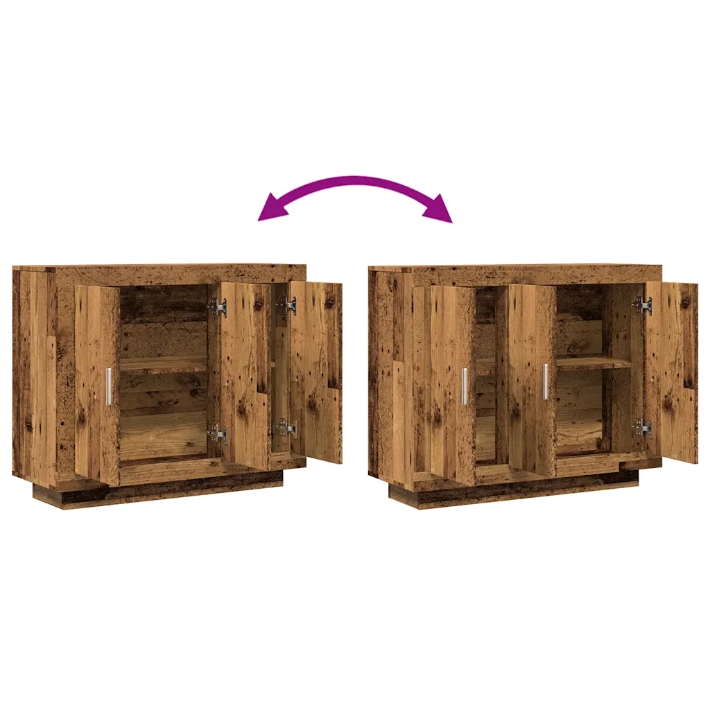Credenza Legno Antico 92x35x75 cm in Legno Multistrato 856864