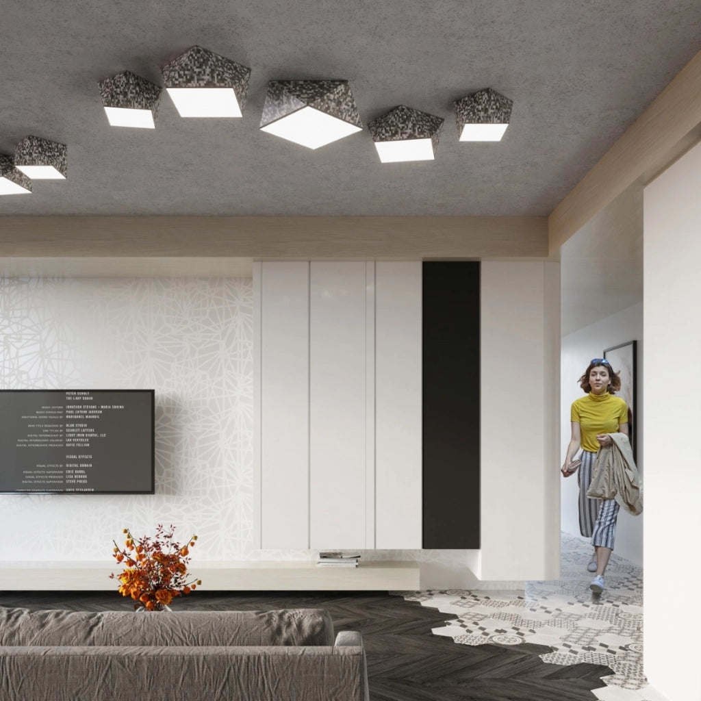 Lampada da soffitto HEXA 45 argento