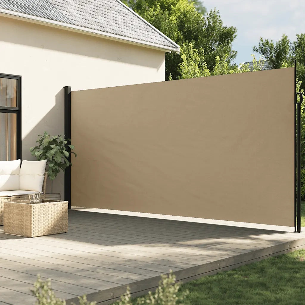 Tenda da Sole Laterale Retrattile-Tenda parasole per balcone per giardino Beige 200x600 cm