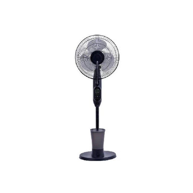 Ventilatore a Piantana con Nebulizzatore e Telecomando Nero 75 Watt