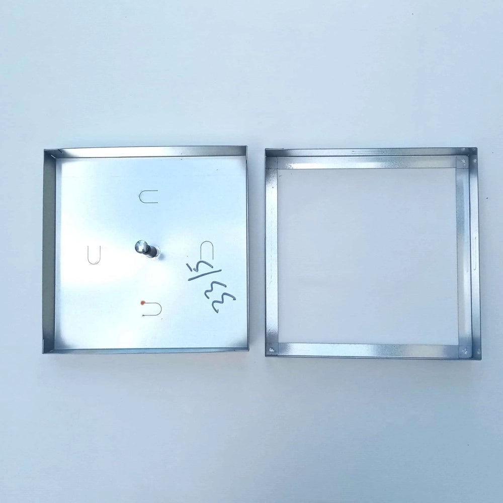 Sigillo 230 x 230 x h 50mm chiusino di lamiera zincata leggero da riempimento