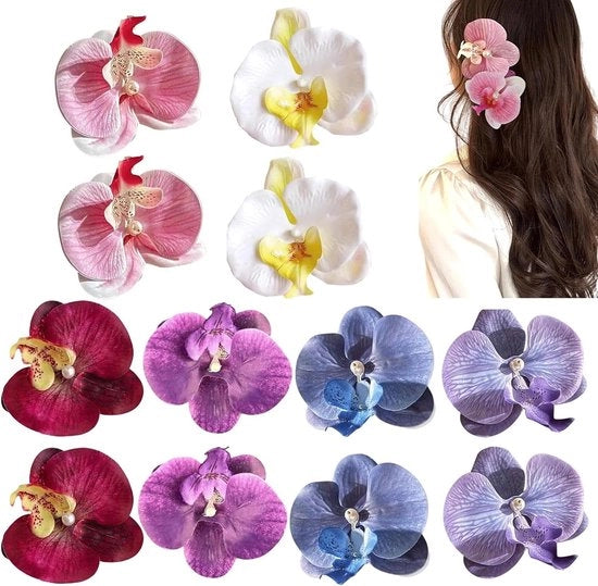 Spille per fiori a forma di farfalla orchidea - 12 pezzi