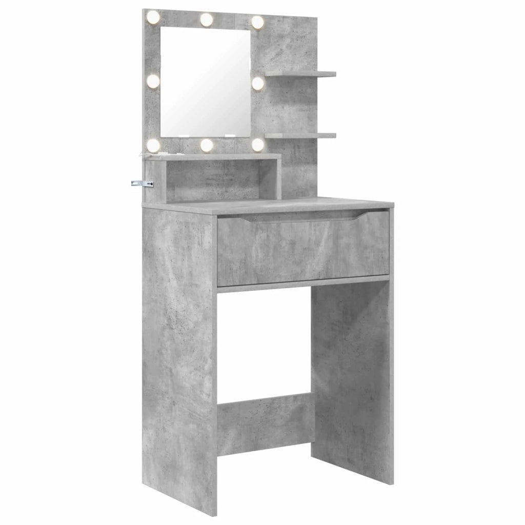 Tavoli da Trucco per Camera da Letto Grigio cemento 888990