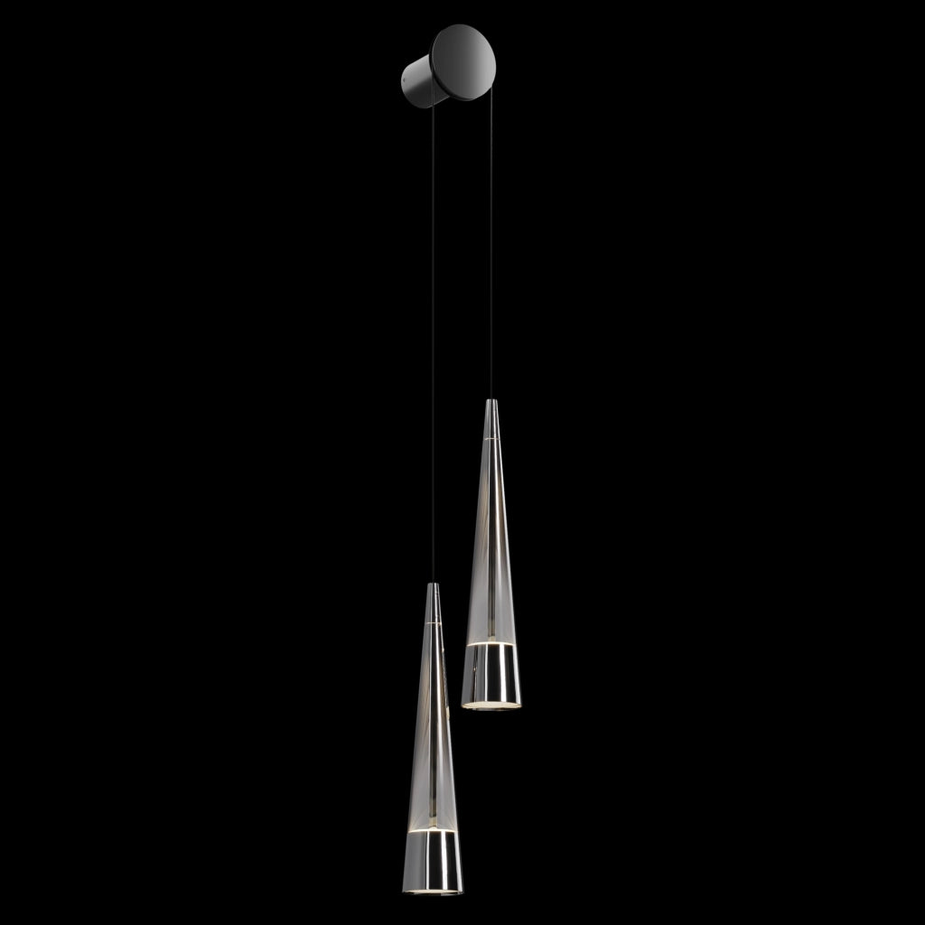 Applique LED doppia Sintesi Maytoni cromata 24W 3000K