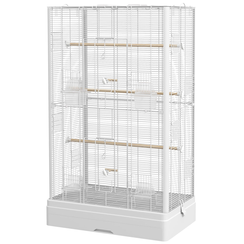 Voliera per Uccelli ¨C Minimal ¨C Bianco 61x36.5x98 cm