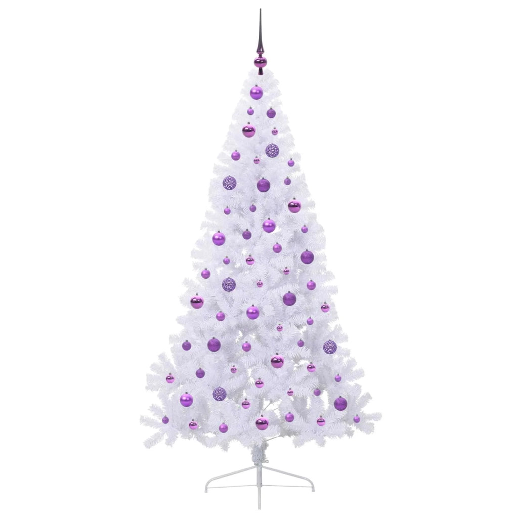 Albero di Natale artificiale Bianco 180 cm PVC e Acciaio 3426818