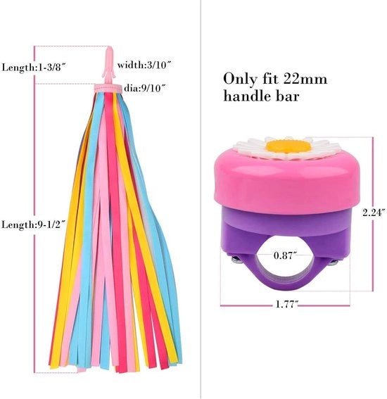 Accessori per bicicletta - 1 pezzo - Spatini per bicicletta - 22 cm di lunghezza - Materiale plastico/Ferro - Adatto per manubrio da 22 mm - Accessori per bicicletta