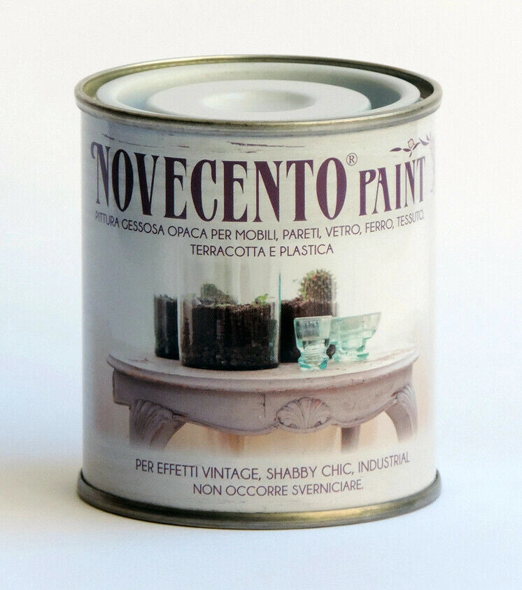 Pittura Gessosa Opaca Shabby Chic per Mobili Pareti Vetro Gesso Novecento Paint Colore: Cipria, Formato: 500 ml