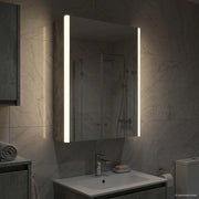 Mobiletto per specchio da bagno Grigio cemento 889218