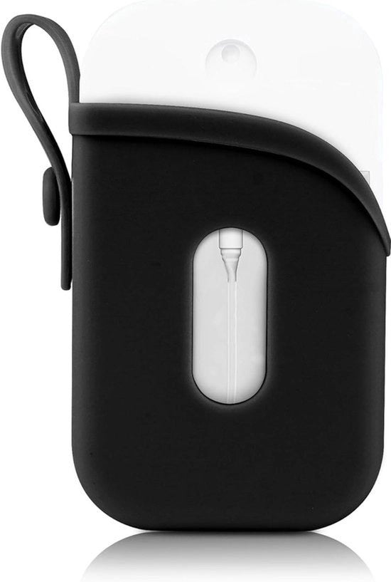 Portatile contenitore disinfettante - Portatile - Silicone - Accessori di viaggio - Dimensione contenitore esatta - Adatto per Touchland 1 FL OZ - Cinturino accessorio moda - Utilizzo quotidiano - Nero