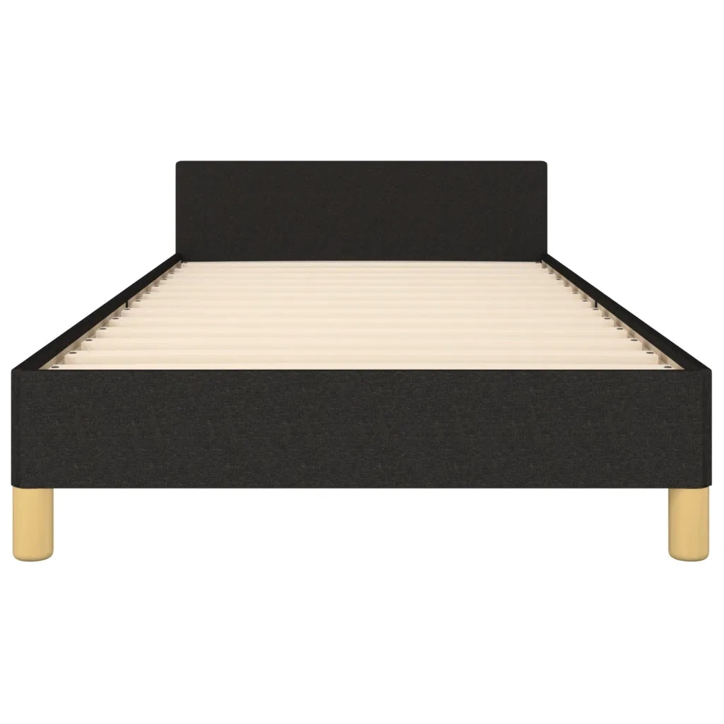 Giroletto senza Materasso Nero 100x200 cm in Tessuto