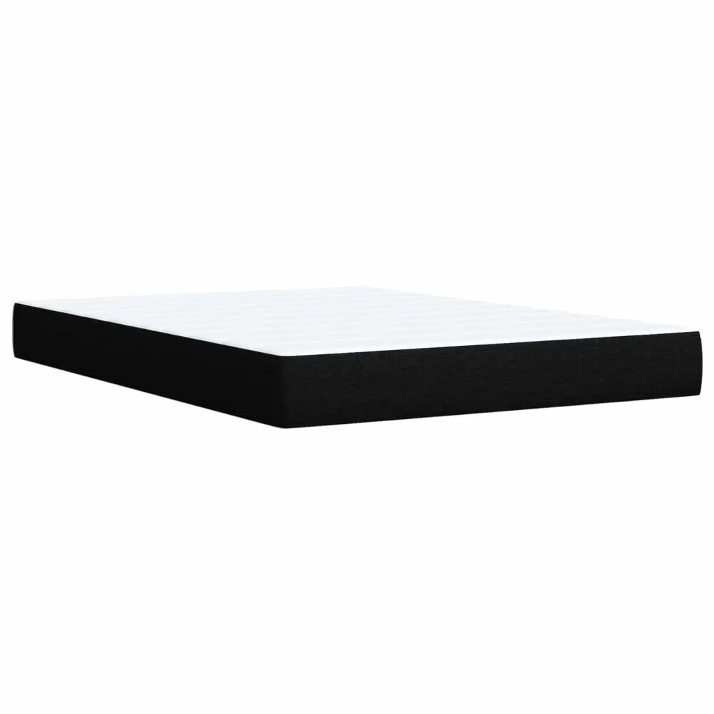 Letto Ottomano con Materasso e LED Nero 140 x 200 cm Tessuto 3457995